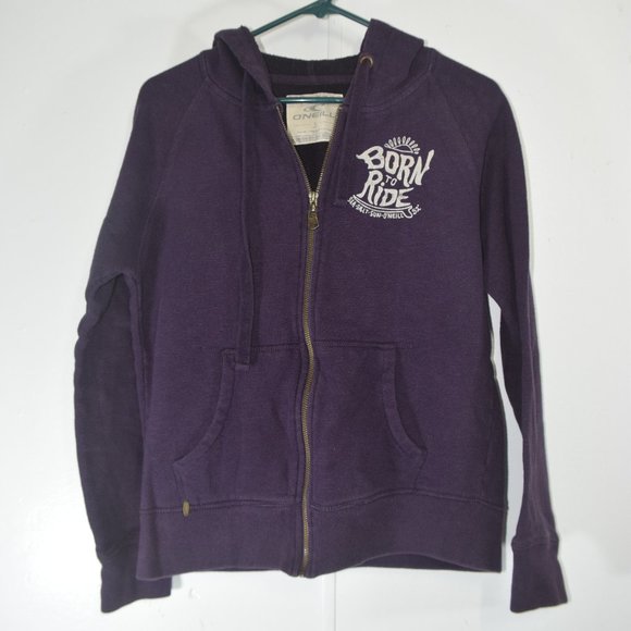 O'Neill Sweaters - O'Neill Dark Purple "BORN TO RiDE" Hoodie